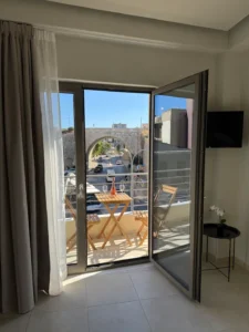 Superior Room balcony Door | Chanioporta Suites - Apartment